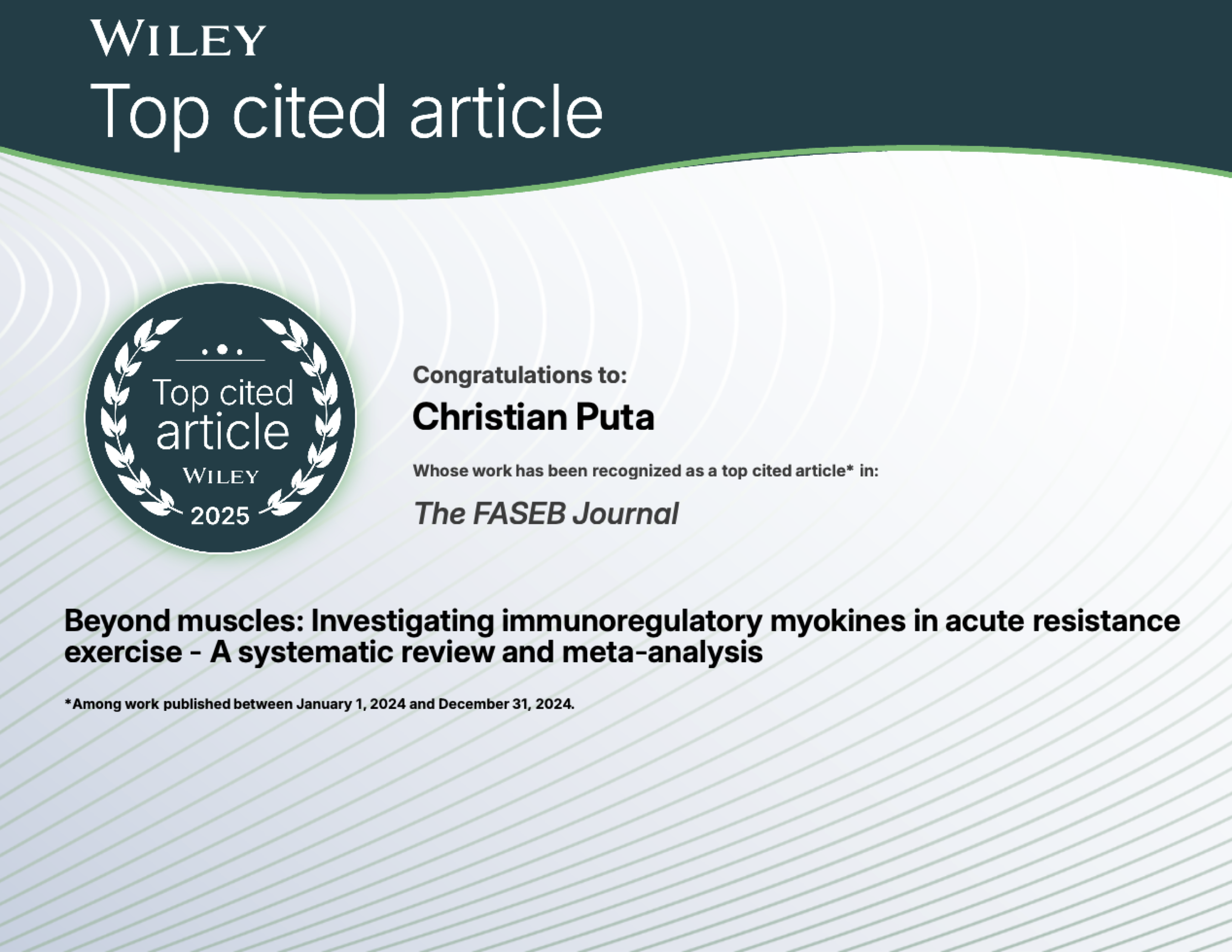 Top cited article